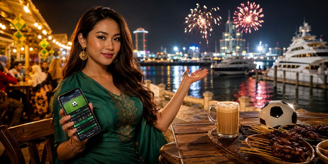 Pengguna Malaysia membuat pertaruhan bola sepak dalam talian menggunakan platform hoi4